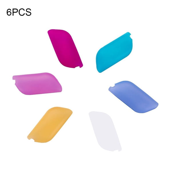 Tapa de cepillo de dientes cubierta de cepillo de dientes de silicona protector de cabeza de cepillo de dientes portátil suministros de viaje para acampar 6 Piezas Sweethay HA2919-00