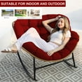 thumbnail image 2 of XXLYY Outdoor Rocking Chair Cushions – 6.3" Thick Waterproof Papasan Egg Chair Pad with Ties, Comfortable Round Seat Cushion for Living Room, Patio, Porch, or Balcony, 2 of 7