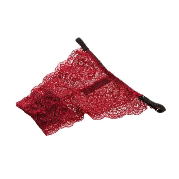 Braguita bikini tanga elástica y sexy de talle bajo, talla M, color rojo oscuro METRO