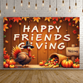 thumbnail image 5 of Thanksgiving Turkey Banner Colorful Leaves Pumpkin Decoration Rustic Party Decoration for Friendsgiving Celebration Autumn Gathering Indoor Event, 5 of 9