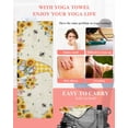 thumbnail image 5 of Sunflower Gnomes Yoga Towel for Hot Yoga Non Slip, Yellow Sunflower Vintage Leaves Bee Yoga Mat Towel Absorbent Yoga Sweat Towels Microfiber Hot Yoga Blanket for Bikram Pilates 26"x74", 5 of 7