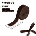 thumbnail image 2 of Uxcell 1 inch Velvet Ribbon, 2 Roll 6 Yard Velvet Frayed Fringe for Gift Wrapping and Wedding Invitations, Brown, 2 of 7