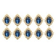 thumbnail image 4 of 10 piezas de adornos de diamantes de imitación de cristal con parte trasera plana para hacer tarjetas, fundas de teléfono, Decoden 30x25mm, 4 of 9
