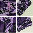 thumbnail image 4 of Camo Pants Women High Waisted Wide Leg Casual Camoflage Cargo Pants Baggy Elastic Waist Straight Jeans Trousers, 4 of 10