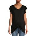 thumbnail image 4 of Time And Tru Women's Maternity Knot Front T-Shirt, 4 of 6