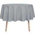 thumbnail image 1 of LAICAIW Round Tablecloth-48 Inch-Water Resistant Spill Proof Washable Polyester Table Cloth Decorative Fabric Table Cover for Dining Table, Buffet Parties and Camping, Silver Grey, 1 of 7