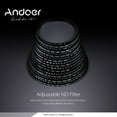thumbnail image 5 of Andoer 55mm Fader Neutral Density Adjustable ND2 to ND400 Variable Filter for Nikon DSLR Camera, 5 of 6