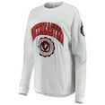 thumbnail image 2 of Women's Pressbox White Northeastern Huskies Edith Long Sleeve Oversized Top, 2 of 3
