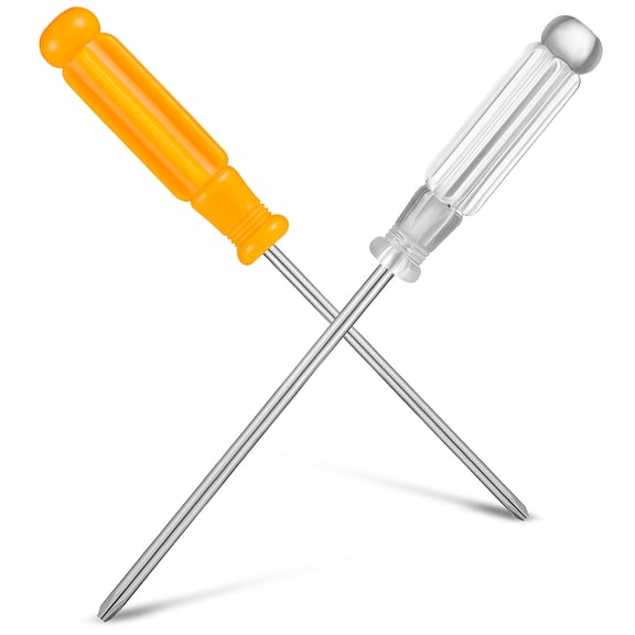 COMPUKAS 2-Piece Plastic Handle Screwdriver Set for Home and Item Repair, Hand Tools for Precision Work
