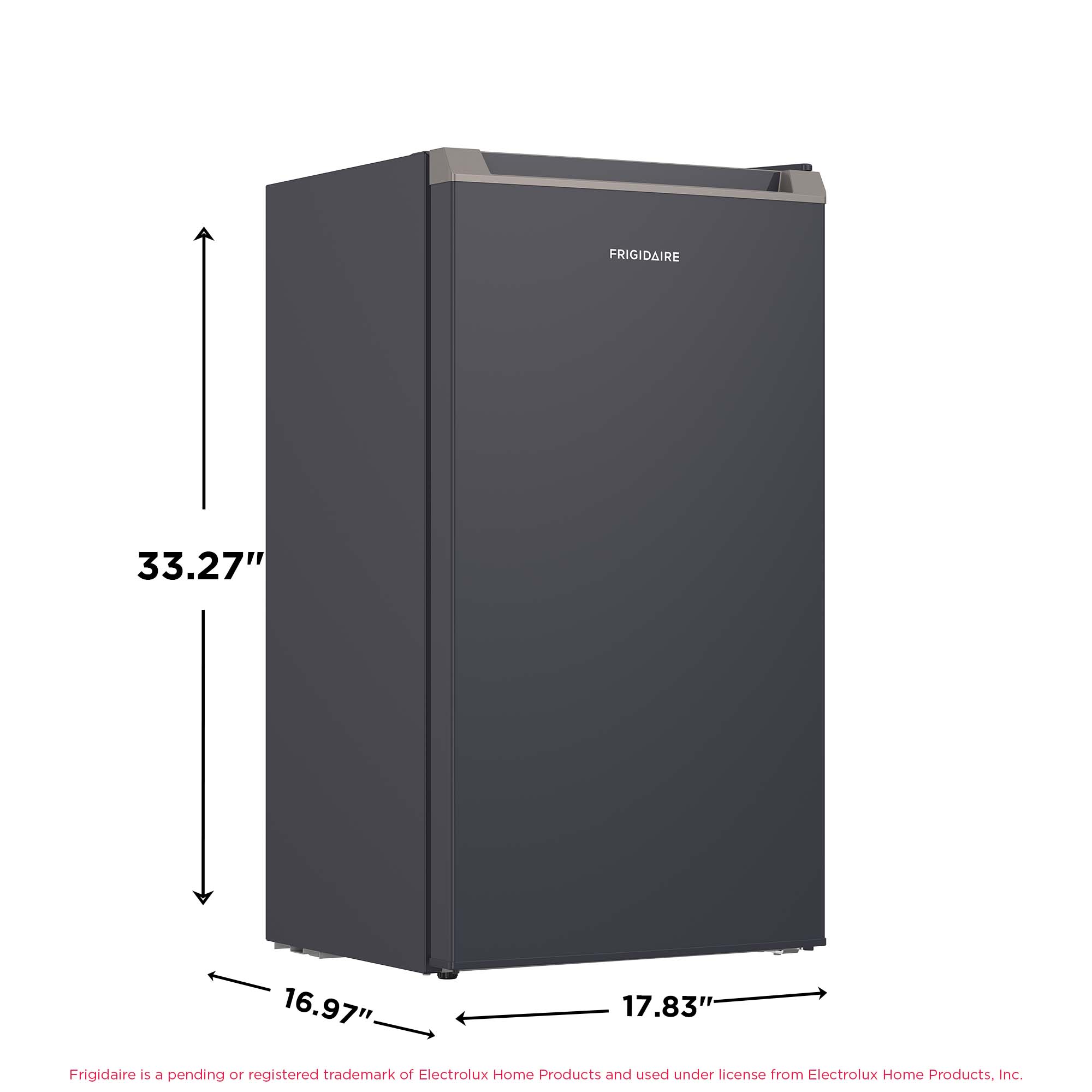Frigidaire 3.2 Cu. ft. Compact Refrigerator with Chiller Compartment, Mini Fridge for Office, Bedroom, Dorm Room or Cabin, Slate