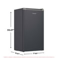 thumbnail image 6 of Frigidaire Compact Fridge with Chiller, 3.2 cu ft, Mini Fridge for Office, Bedroom, Dorm Room or Cabin – W:17.83" x L: 16.97" X H:33.27" (Slate), 6 of 18