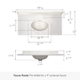 thumbnail image 4 of 43 Inch Cultured Marble Vanity Top with Backsplash, Improved Package, Ivory – Design House, 586164, 4 of 12