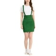 thumbnail image 3 of INSPIRE CHIC Women's High Waist Straight Braces Suspender Skirts S Green, 3 of 7