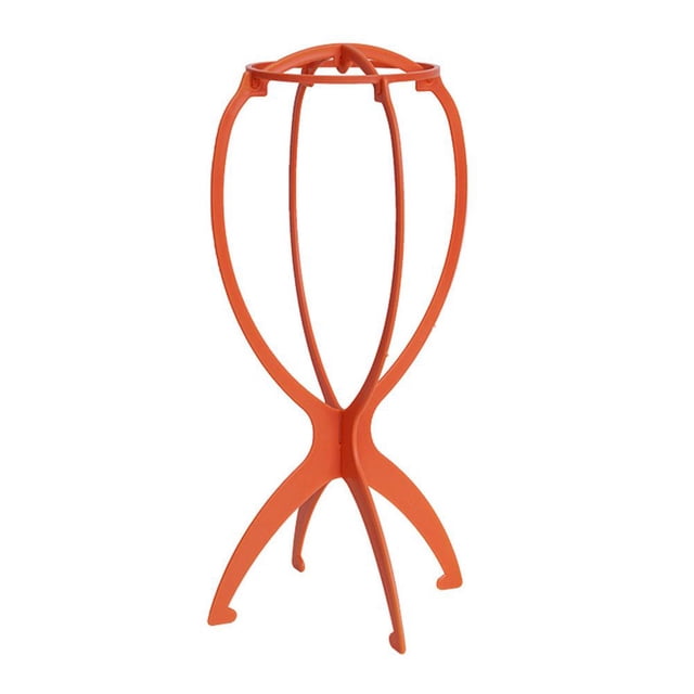 Pack Wig Head Stand, 14.2 Inch Collapsible Plastic Wig Holder for Drying, Styling and Display, Colorful Lightweight Wig Stand