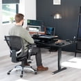 thumbnail image 3 of VIVO Carbon Fiber Height Adjustable Standing Desk Monitor Riser, 32" Tabletop, 3 of 9