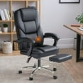 thumbnail image 1 of Homall Chaise de Bureau Réglable en Hauteur avec Massage, Chaise d'Ordinateur Inclinable Ergonomique en Cuir pour Cadre, Soutien 8 Heures, Conception Robuste, Noir, 1 of 7