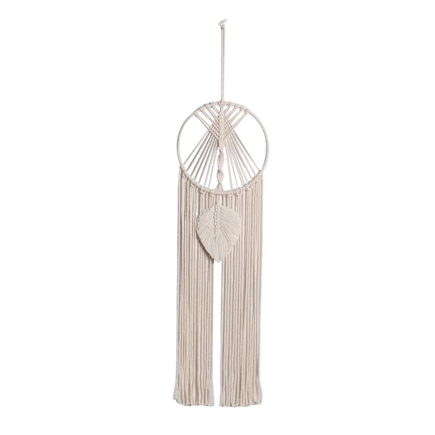 Decoraciones tejidas para colgar en la pared, atrapasueños hechos a mano con forma de hoja, regalos colgantes tejidos para niñas, bodas, decoración de habitación para niñas adolescentes