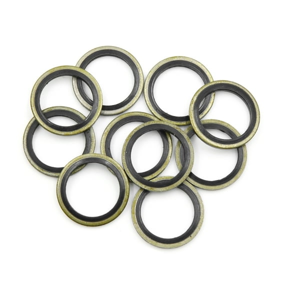 10pcs Engine Oil Crush Washers Drain Plug Gaskets 18mm ID. 25mm OD. for Auto Car