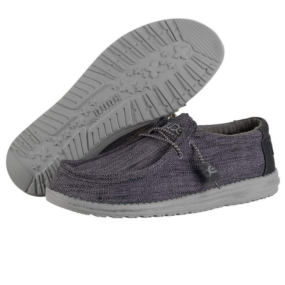 Hey Dude - Hey Dude 111934301: Mens Wally L Carbon Loafers - Walmart.com - Walmart.com