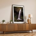 thumbnail image 2 of Graceful Descent - Oregon Photography Waterfall Nature Forest Scenic Wilderness Landscape Water Black Framed Wall Art Print 24 x 36 inches, 2 of 8