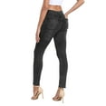 thumbnail image 7 of HDE Women's Pull On Skinny Jeans High Waisted Stretch Denim Jegging with Pockets Black - M, 7 of 7
