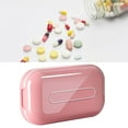 thumbnail image 4 of Tablet Cutter Splitter Flexible Clamping Dustproof Portable Medicine Box for Household Travel Red, 4 of 10