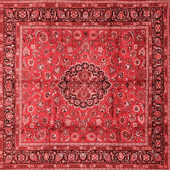 Ahgly Company Indoor Square Persian Red Traditional Area Rugs, 5' Square