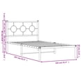 thumbnail image 2 of vidaXL Metal Bed Frame without Mattress with Headboard Black 39.4"x78.7", 2 of 9
