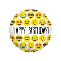 Emoji Birthday 18" Balloon - Party Supplies