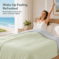 thumbnail image 5 of SUNNY HEAT Cooling Summer Comforter Twin Size 60"x80", Cooling Blanket for Hot Sleepers, Lightweight Breathable Double-Sided Quilt, Gray & Icegreen, 5 of 9