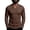 ALM38-Brown, variant on Lumtrix Men'S Long Sleeve Muscle T Shirts Casual V-Neck Slim Fit Longline Ribbed Knit Shirts Stretch Tee Shirts Brown S