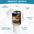 thumbnail image 4 of 40 Oz Car Handle Water Bottle Water Cup Water Bottle Water Jug Coffee Cup Travel Water Bottle Orange Cute Cat, 4 of 8