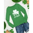 thumbnail image 3 of Tstars Boys Unisex Irish Shamrock Gifts for Irish Kids St Patricks Day Clover Shirts Gift for Boys Irish Shirt Pride Proud Irish Long Sleeve Kids Graphic T Shirt, 3 of 6