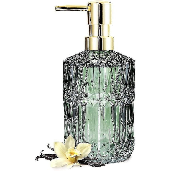 Soap Dispenser Made Of Transparent Glass With Abs Plastic Pump, Lotion Dispenser