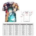 thumbnail image 2 of My Hero Academia Womens T-Shirt Round Neck Short Sleeve Tee Shirts Summer Breathable Tops Blouse M, 2 of 8