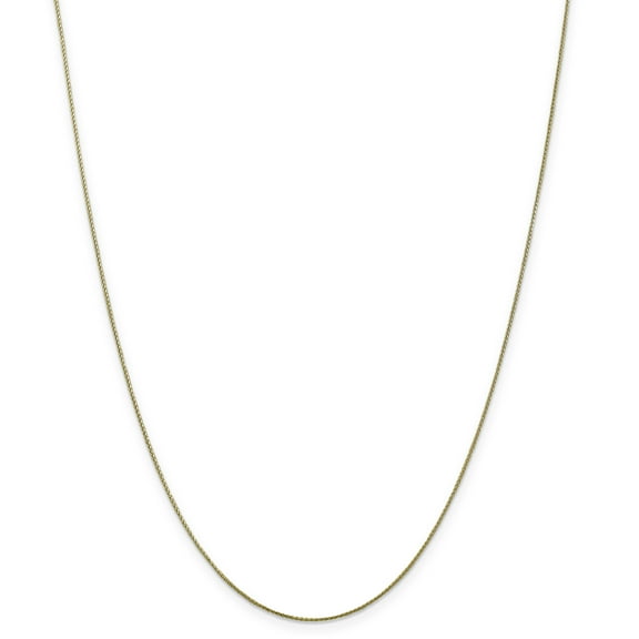 The Black Bow 0.65mm 10k Yellow Gold Diamond Cut Wheat Chain Necklace, 18 Inch