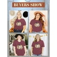 thumbnail image 5 of XCHQRTI Pumpkin Plus Size Women Tshirt Its Fall Yall Thanksgiving Short Sleeve Graphic Tees, 5 of 7