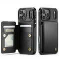 thumbnail image 2 of For iPhone 17 Pro Max Case with Card Holder, Wallet Case for Women Men with RFID Blocking, Durable Leather Kickstand Magnetic Clasp Shockproof for iPhone 17 Pro Max, 2 of 10
