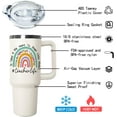 thumbnail image 5 of Teacher Tumbler with handle Lid and Straw, 40 oz Teacher Vacuum Insulated Travel Coffee Mug CupTumbler,teacher appreciation gifts for Women, 5 of 6