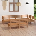 thumbnail image 1 of vidaXL 7 Piece Garden Lounge Set Solid Pinewood Honey Brown, 1 of 1