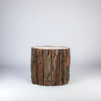 HOMOBABE 1Pcs Birch Flower Pot 6.7X6.7X5.9in for Indoor Decoration Rustic Design