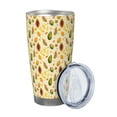 thumbnail image 2 of KLL Tropical Fruits Print 40oz Stainless Steel Insulated Car Cup with Spillproof Lid - Keep Your Drink Hot or Cold on the Go-Straw Three-piece Set, 2 of 8