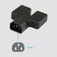 thumbnail image 3 of Adaptador C14 A C19, Carcasa De PVC C14 A Adaptador Dual C19 125V-250V Y Tipo Divisor 4000W 16A-20A Conductor De Cobre Para Automóvil, 3 of 7