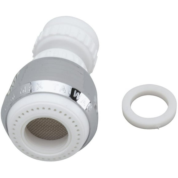Universal 360 Degree Swivel Aerator - White and Chrome
