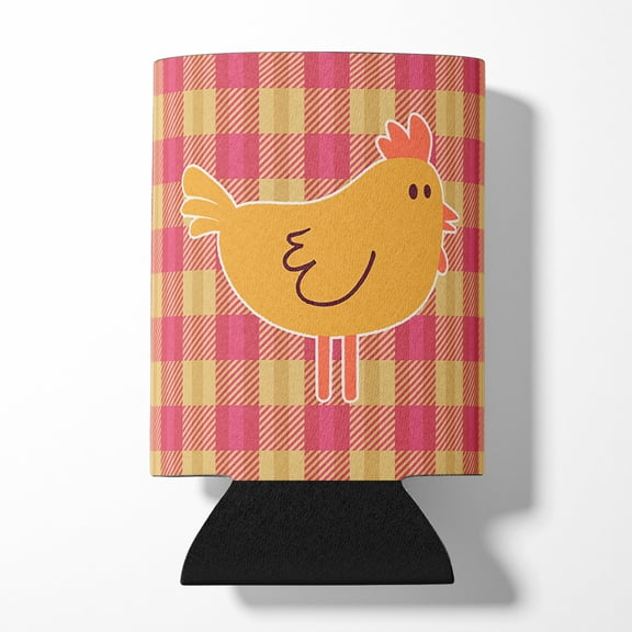 Chicken Hen on Gingham Can or Bottle Hugger