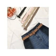 thumbnail image 6 of INSPIRE CHIC Women's Vintage Elegant Pinless Smooth Buckle Silver Circle Casual Belt for Jeans Dress 103x3cm/40.6x1.2" Pink, 6 of 6