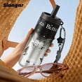 thumbnail image 6 of Sidagar 24 oz Ceramic Lined Insulated Water Bottle with Straw and Carry Strap, Black Butterfly, 6 of 9