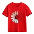 thumbnail image 4 of XIMIN T-Shirts Filles Graphiques Tournesol Manches Courtes Col Rond Coton Coupe Ample Décontractée Été, 4 of 5