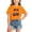 Z244 Orange, variant on Landzoo Toddler Girls Shirt Cherry Pattern Print Short Sleeve Crew Neck Tees Summer Breathable Girls T-Shirt Size 2-4 Years Black