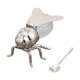 thumbnail image 3 of Tarro de miel con forma de abeja con cuchara, recipiente multiusos para condimentos Cola de plata, 3 of 9